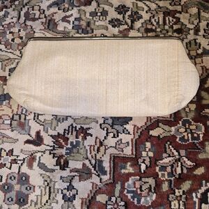 Vintage Cream Clutch With Chocolate Interior